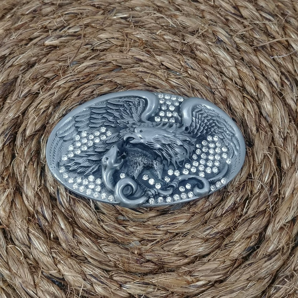 NEW! EAGLE SNAKE METAL BELT BUCKLE ANIMAL COWBOY & WESTERN HEBILLA AGUILA #100