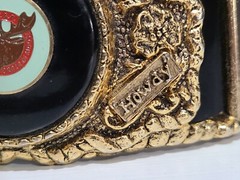 Vintage Loyal Order Of Moose Brass Belt Buckle P.A.P, HOWDY