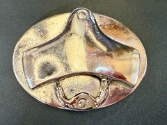 Reflective Silver Tone Retro Vintage Belt Buckle with Bottle Opener