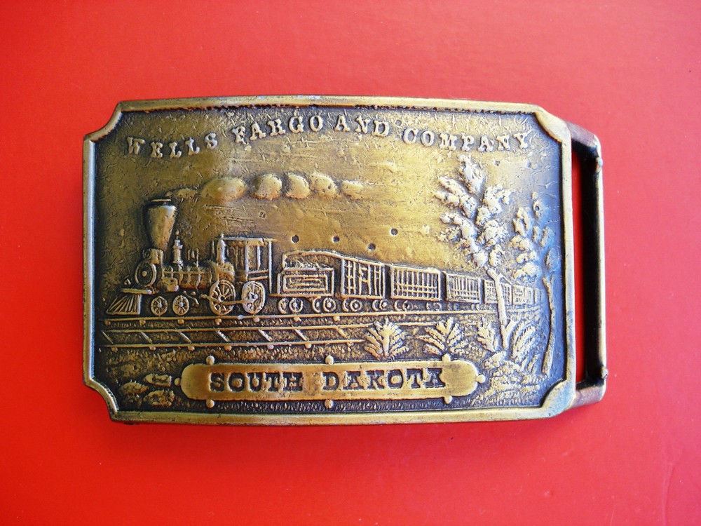 Vintage Wells Fargo and Company South Dakota Belt Buckle