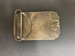 Vintage Black & White Scotch Whisky Solid Brass Belt Buckle, Fantasy Collection