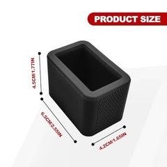 2-Pack Silicone Safety Belt Buckle Holder & Booster | Non-Slip Buckle Black