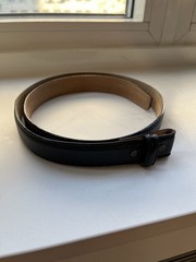 Sterling Silver Belt Buckle, Paul Stewart NYC — w/Tiffany 32&Prime; Calfskin Belt