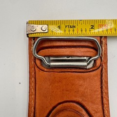 Vintage Hand Tooled Leather Belt Buckle Monogram Initial S Western Floral Tan
