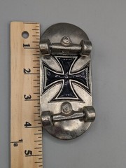 Silverstar 2004 Iron Cross Skateboard Belt Buckle