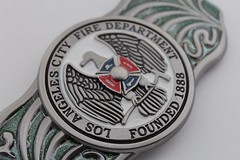Men Women Silver Metal Belt Buckle Long Los Angeles LA Fire Department Flag 1888