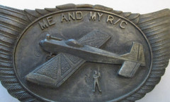 Vintage Pewter 1977 Belt Buckle -Radio Control Planes R/C