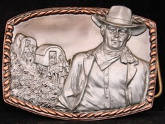 WB01189 *NOS* 2010 BRADFORD EXCHANGE **JOHN WAYNE – WAGON MASTER** BELT BUCKLE