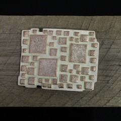 Rose Mother of Pearl Belt Buckle With Square 3D Pattern In Modern Style