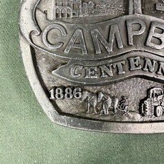 Campbell Nebraska Centennial Belt Buckle 1886–1986 Ltd Ed 200/500 Vintage