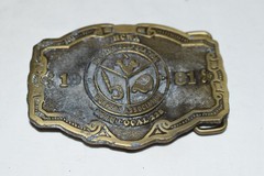 Vintage 1981 Limited Edition of 1100 HESSTON HWCA Local Brass BELT BUCKLE USA
