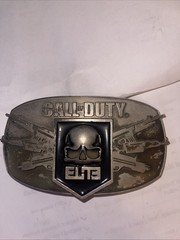 Call of Duty MW3 Modern Warfare ELITE Black Ops II Skull Logo Game Belt Buckle