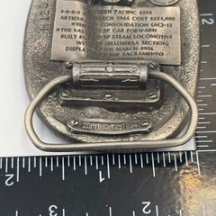 Vintage 1984 Southern Pacific AC-12 Cab Forward 4294 Railroad Belt Buckle H1284