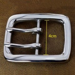 1PC Solid Stainless Steel Double Prong Belt Buckle Waistband Replacement 1-1/2&Prime;