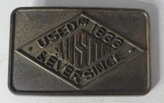 Vtg AUSTIN Red Diamond Explosives Belt Buckle Lot