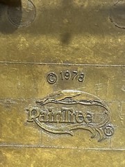 Vintage Raintree Haul Pak Belt Buckle Brass 1978 Construction Truck 24k Overlay