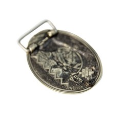 German silver American Bison Buffalo Buckle, Western American cowboy style, Wild