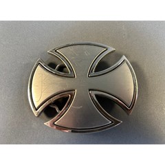 Silver Iron Cross Belt Buckle Maltese Biker Gothic Punk Metal Large 3 Inch