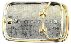 Gold Color Black Weave Natural 40×30 Oval Lapis Cab Belt Buckle EPBB122/92124
