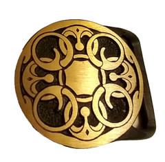 Tech Ether Guild « Baldric » Brass Belt Buckle 1975… New Old Stock Vintage
