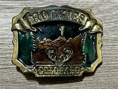 Vintage The Great American Buckle Co 1980 # 144 The Rockies Colorado