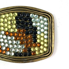 Vintage DIY Handmade Sequin Belt Buckle