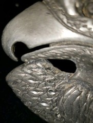 Eagle Belt Buckle EJC 1995 Vintage Pewter Made in USA America Size 3.5&Prime; x 2.5&Prime;