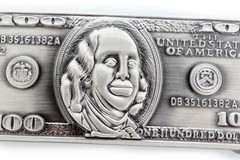 Money $100 Bill Dollar Sign Belt Buckle Cosplay Halloween Costume Party New Men