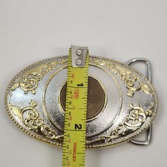 2015 Commemorative Mint Sacagawea Native American Dollar Coin Belt Buckle Oval