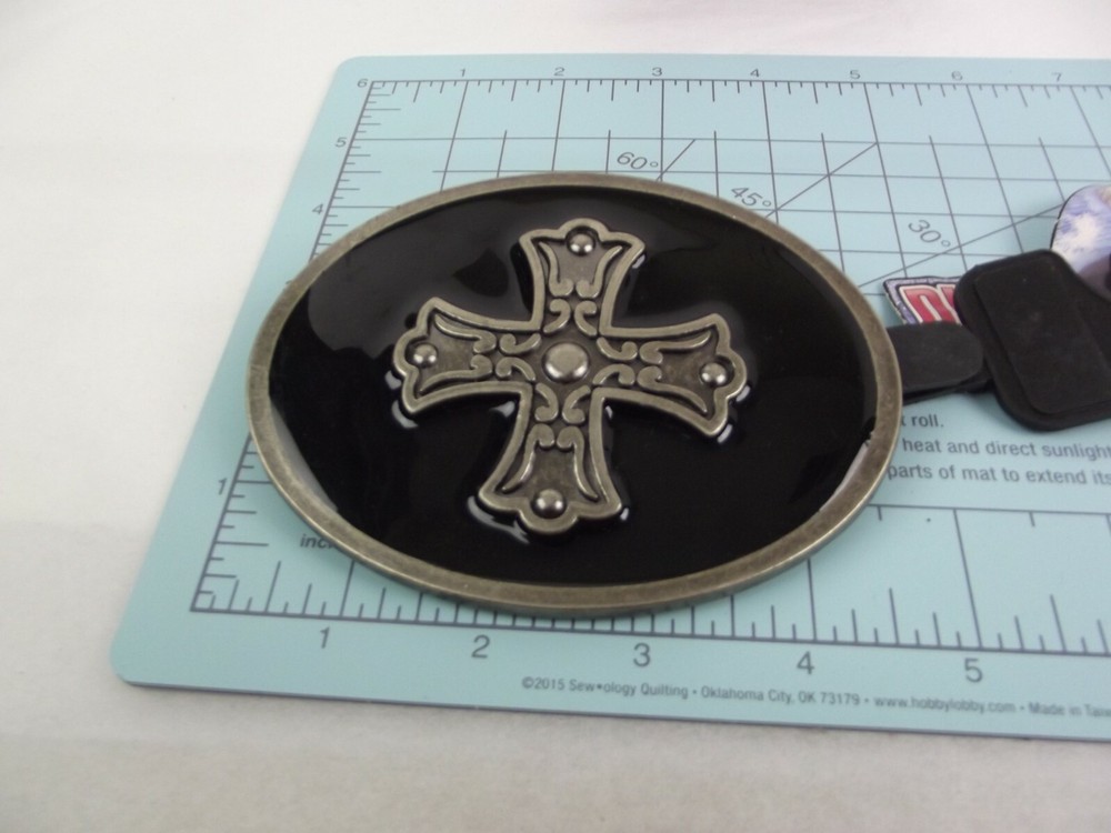 Pugs Gear Belt Buckle Enamel Iron Cross Independence Trucking Skater NWT