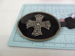 Pugs Gear Belt Buckle Enamel Iron Cross Independence Trucking Skater NWT