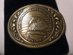 Belt Buckle North American Hunting Club 20th Anniversary 1978-1998