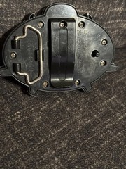 Plastic Guitar Hero Belt Buckle With Skull & Flames