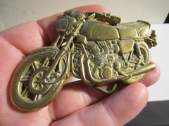 1978 MOTORCYCLE BELT BUCKLE SOLID BRASS HEAVY – GW-26