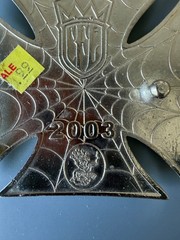 Vintage 2003 West Coast Choppers Belt Buckle Jesse James Iron Cross Enamel WCC