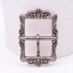 Heavy Duty Flower Pin Center Bar Belt Buckle for Leather Belt Fit 33mm Strap