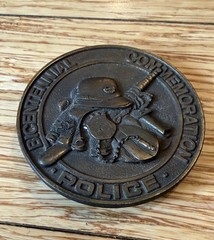 COLUMBUS DIVISION OF POLICE Belt Buckle 1976 W.M. Needles Bicentennial Cops 2.5”