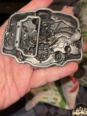 RIDE FREE HOWDY BELT BUCKLE APPROXIMATELY 3 1/4&Prime; X 2 3/8&Prime; MOTORCYCLE SKULL NEW