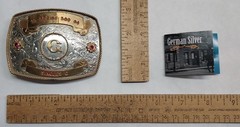 1986 – SPRING 500 – SINGLES C – GERMAN SILVER – BELT BUCKLE – listing # 9560