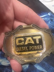 Vintage CAT Licensed Caterpillar Diesel Power Belt Buckle.