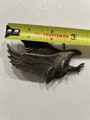 Vtg Flying Eagle Metal Belt Buckle Rare 506 USA Made Nature Patriotic Wildlife