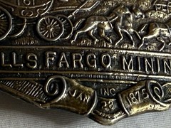 Arizona& New Mexico Wells Fargo Mining Co Belt Buckle