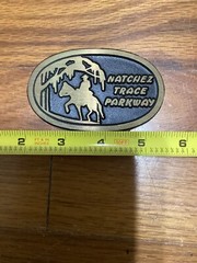 Vintage Natchez Trace Parkway Horse DynaBuckle Solid Brass Dyna Buckle Rare
