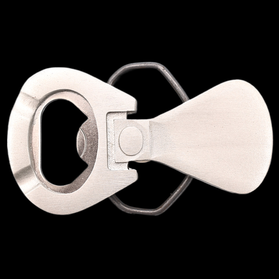 Pop Tab Beer Tab Bottle Opener (Shiny) Belt Buckle (New Old Stock)