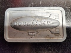 Goodyear Belt Buckle Blimp Zeppelin Silver Tone 1974 Vintage