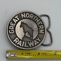 Vintage 1976 Great Northern Railway Belt Buckle Jimm Watson A-40 Made in USA
