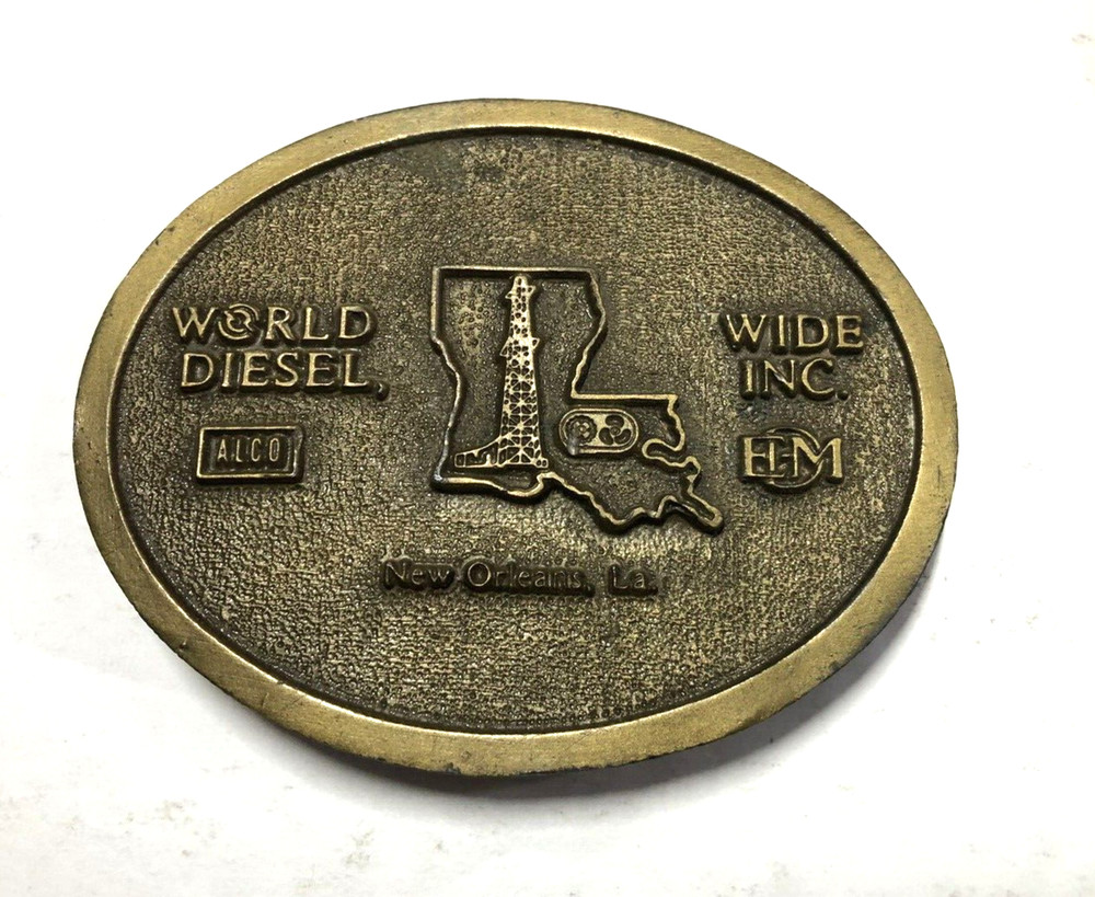 World Wide Diesel Inc – Solid Brass Belt Buckle- New Orleans Louisiana – Alco