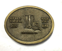 World Wide Diesel Inc – Solid Brass Belt Buckle- New Orleans Louisiana – Alco
