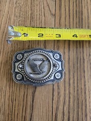 Men&rsquo;s or women&rsquo;s Silver Tone Western Oval Belt Buckle America Eagle Patriotic
