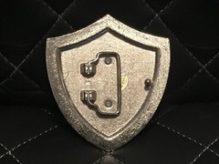 Fleur De Lis Shield Silver Black and GOLD Belt Buckle Bling